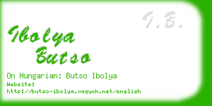 ibolya butso business card